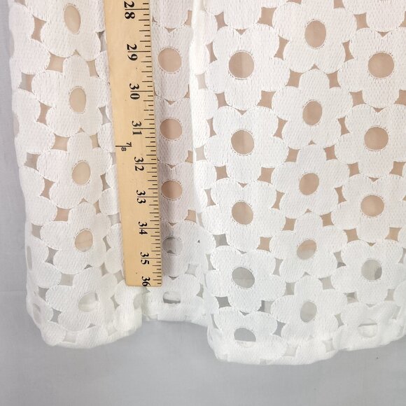 Anthropologie Eva Franco Fit & Flare Dress Size 6 Lace Overlay Light Academia - Picture 7 of 12